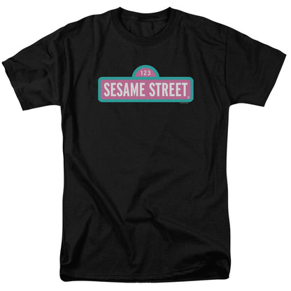 Sesame Street Alt Logo Mens T Shirt Black Officially Licensed