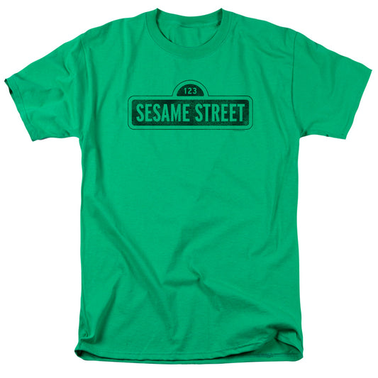 Sesame Street One Color Dark Mens T Shirt Kelly Green