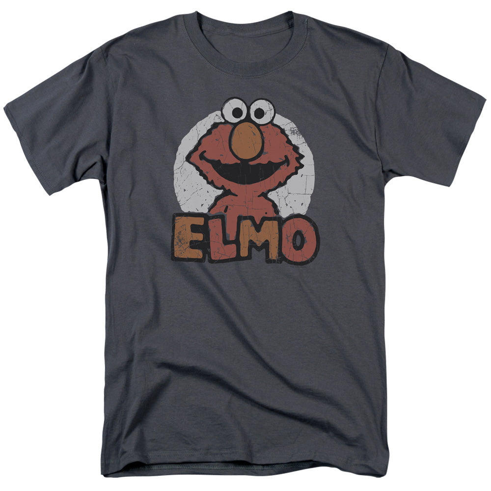 Sesame Street Elmo Name Mens T Shirt Charcoal