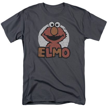 Sesame Street Elmo Name Mens T Shirt Charcoal Officially Licensed