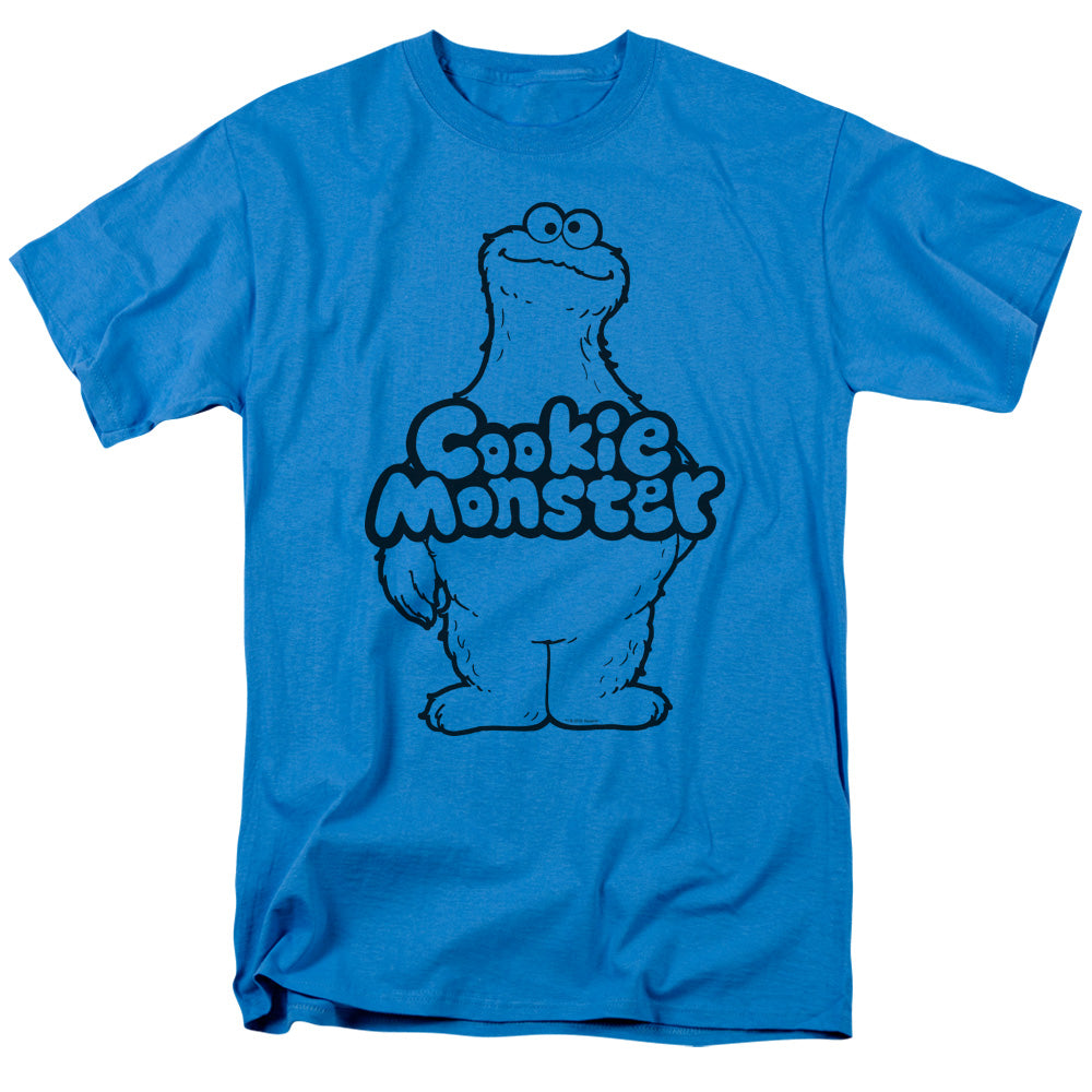 Sesame Street Cookie Body Mens T Shirt Turquoise