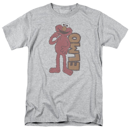 Sesame Street Vintage Elmo Mens T Shirt Athletic Heather Officially Licensed