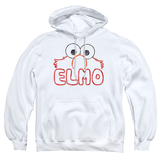 Sesame Street Elmo Letters Mens Hoodie White