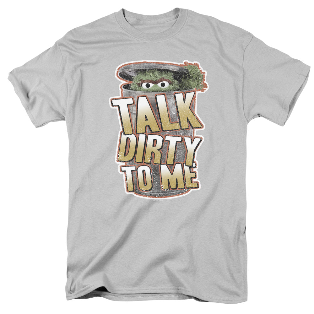 Sesame Street Talk Dirty To Me Mens T Shirt Silver