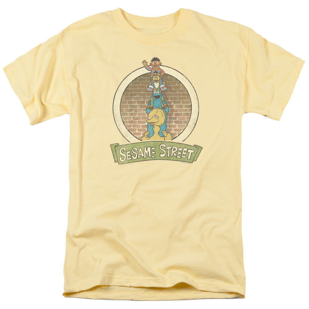 Sesame Street Stacked Group Mens T Shirt Banana