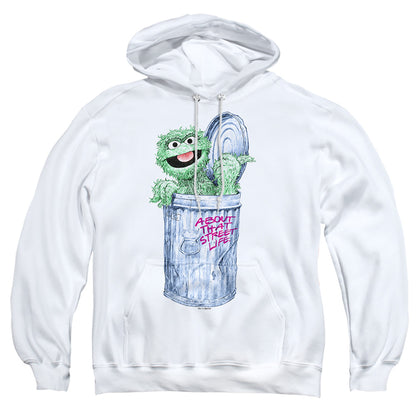 Sesame Street About That Street Life Mens Hoodie White