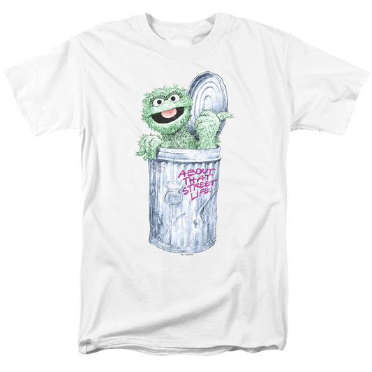 Sesame Street About That Street Life Mens T Shirt White