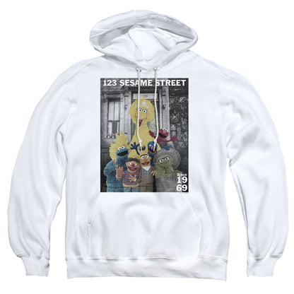 Sesame Street Best Address Mens Hoodie White