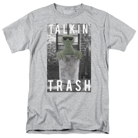 Sesame Street Talkin Trash Mens T Shirt Athletic Heather