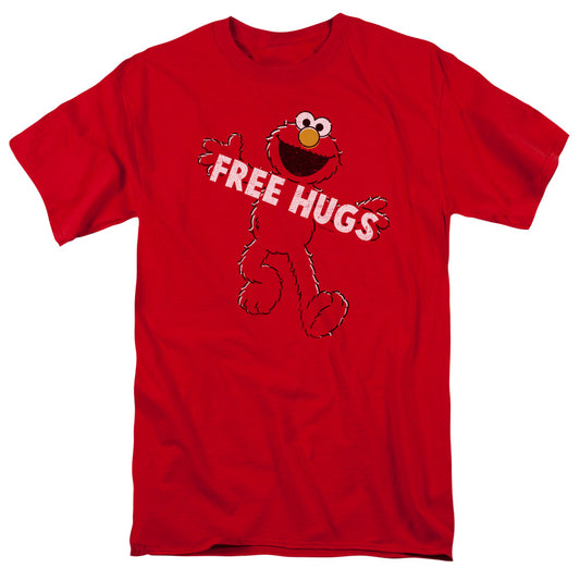 Sesame Street Free Hugs Mens T Shirt Red