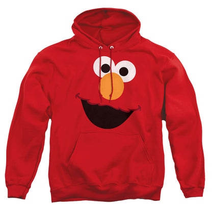 Sesame Street Elmo Face Mens Hoodie Red