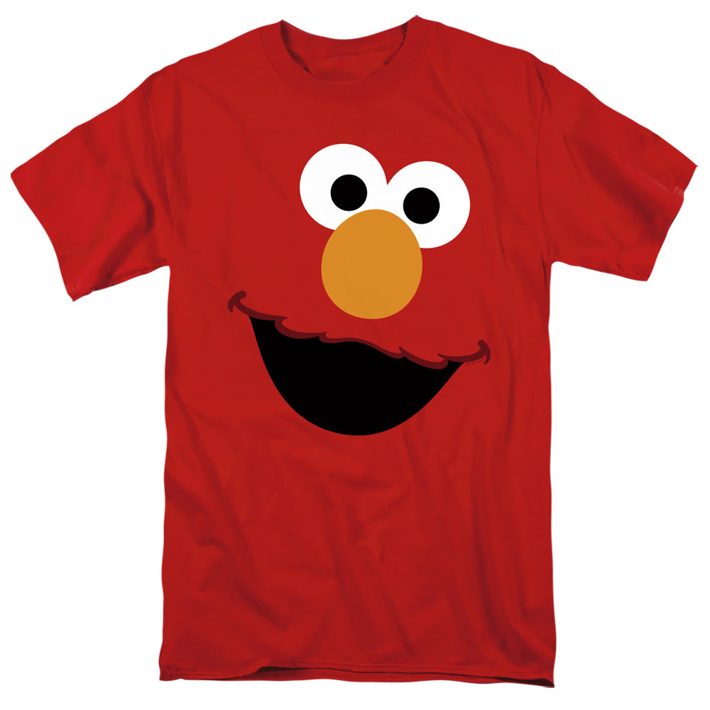 Sesame Street Elmo Face Mens T Shirt Red