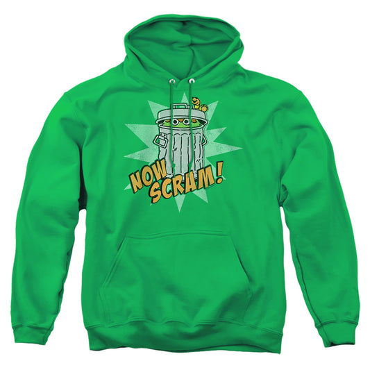 Sesame Street Now Scram Mens Hoodie Kelly Green