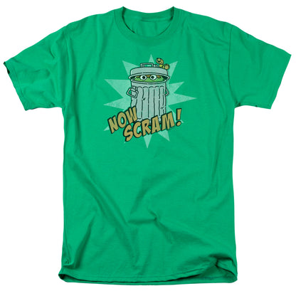 Sesame Street Now Scram Mens T Shirt Kelly Green Officially Licensed