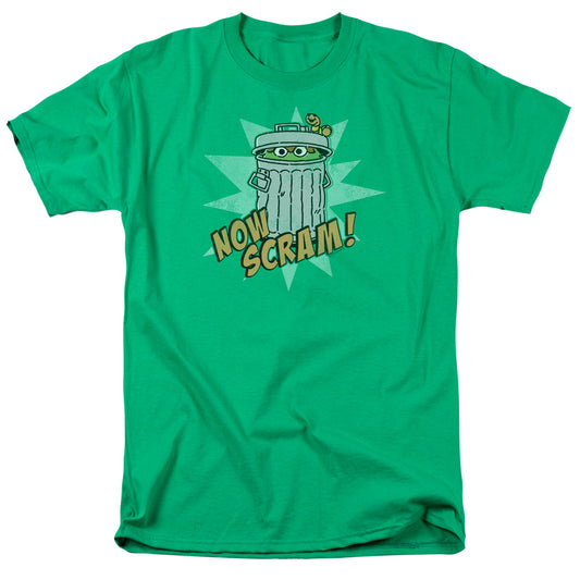 Sesame Street Now Scram Mens T Shirt Kelly Green