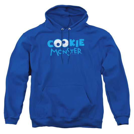 Sesame Street Cookie Eyes Mens Hoodie Royal Blue