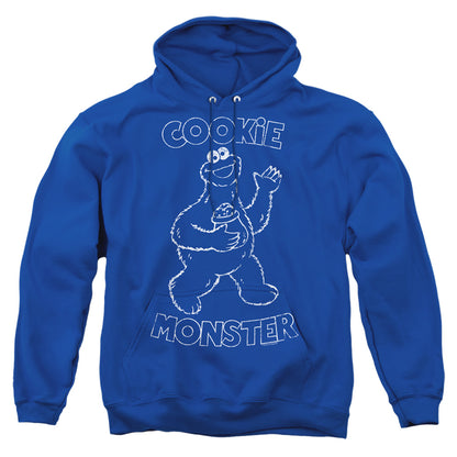 Sesame Street Simple Cookie Mens Hoodie Royal Blue