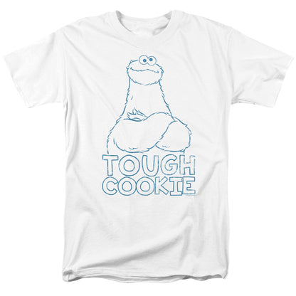 Sesame Street Tough Cookie Mens T Shirt White Officially Licensed