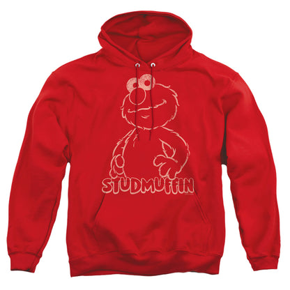 Sesame Street Studmuffin Mens Hoodie Red