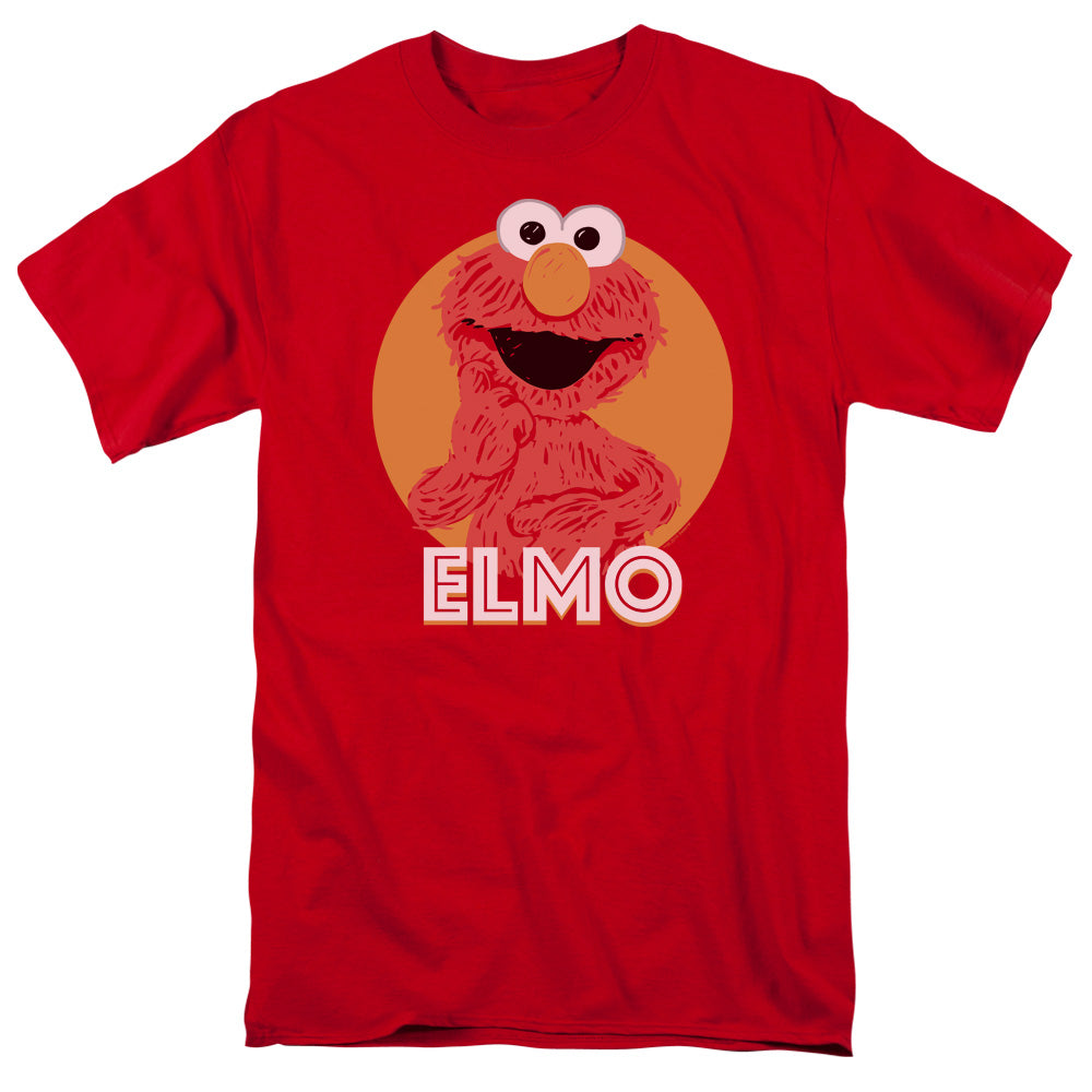 Sesame Street Elmo Scribble Mens T Shirt Red