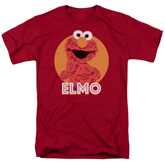 Sesame Street Elmo Scribble Mens T Shirt Cardinal