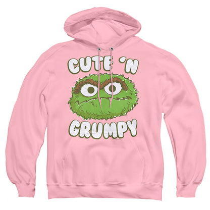 Sesame Street Cute N Grumpy Mens Hoodie Pink