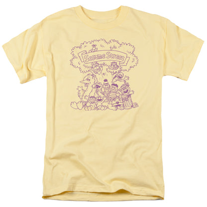 Sesame Street Simple Street Mens T Shirt Banana Officially Licensed
