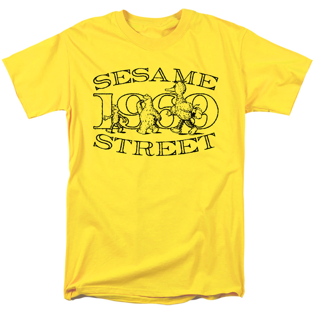 Sesame Street Friend Stroll Mens T Shirt Yellow