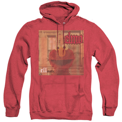 Sesame Street Ellmatic Mens Heather Hoodie Red