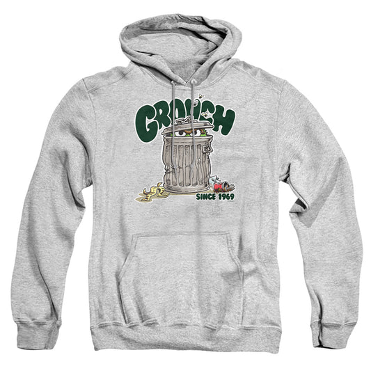 Sesame Street Grouch Mens Hoodie Athletic Heather