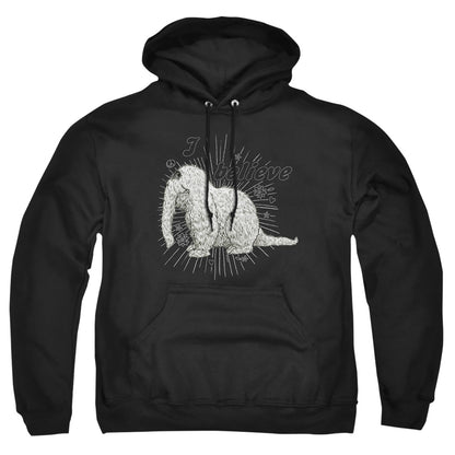 Sesame Street Snuffleupagus I Believe Mens Hoodie Black