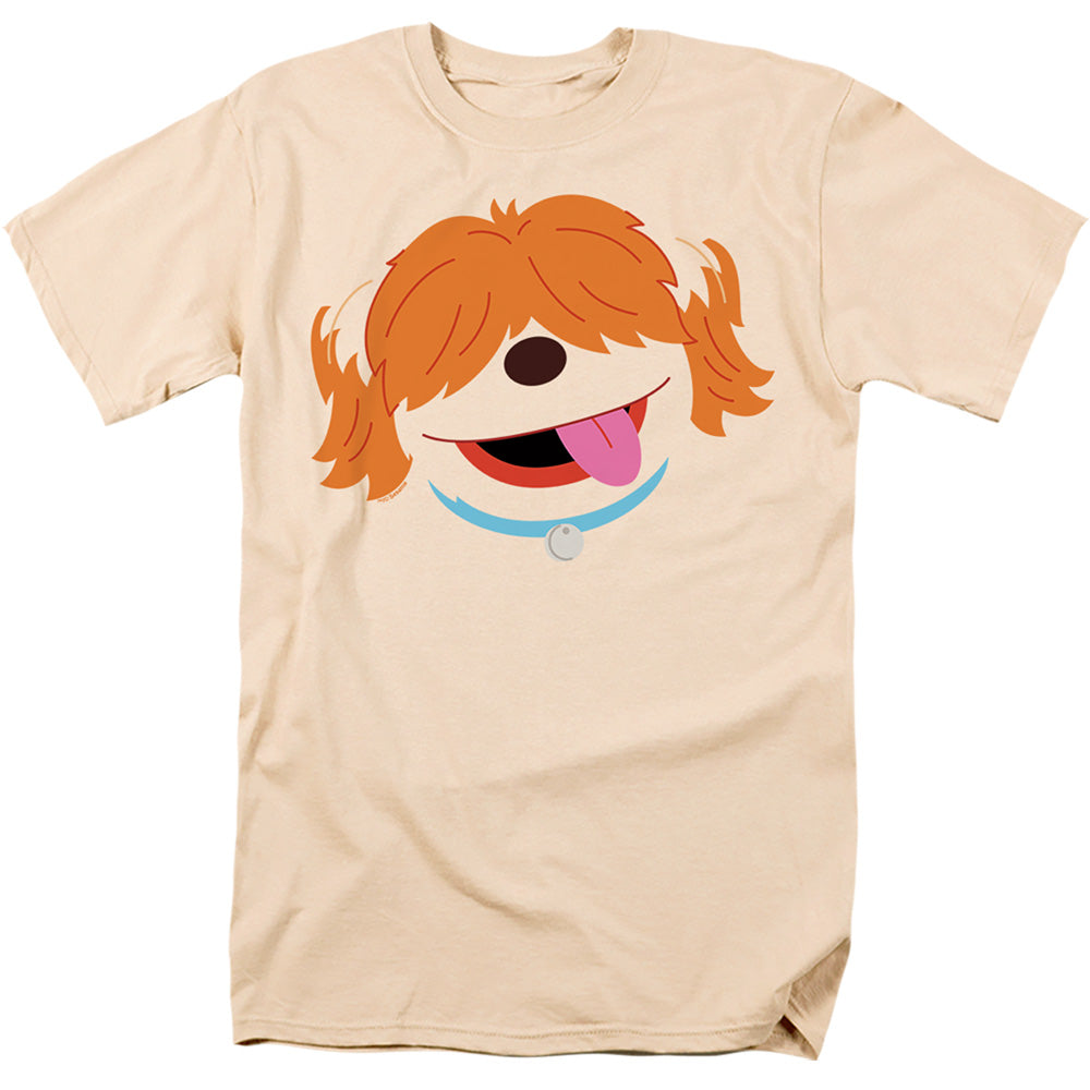 Sesame Street Barkley Face Mens T Shirt Cream