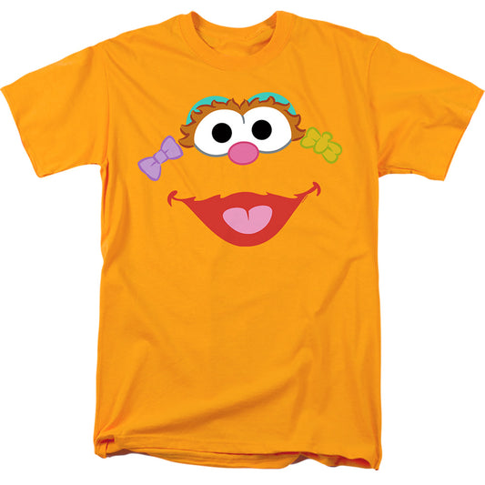 Sesame Street Zoe Face Mens T Shirt Gold