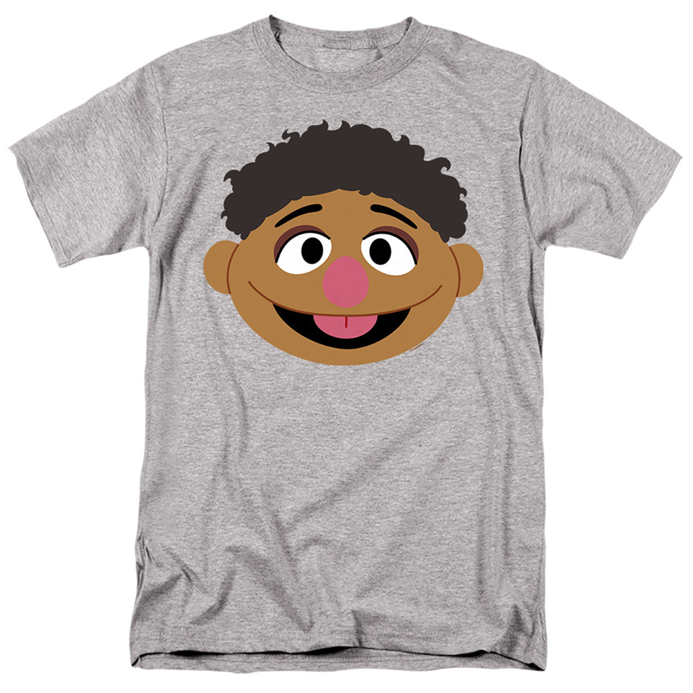 Sesame Street Tamir Face Mens T Shirt Athletic Heather