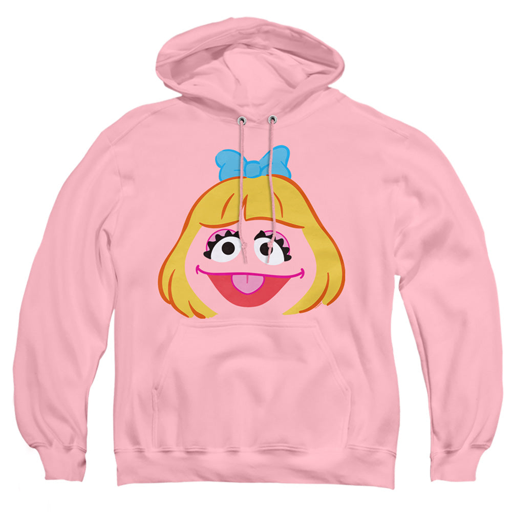 Sesame Street Prairie Dawn Face Mens Hoodie Pink