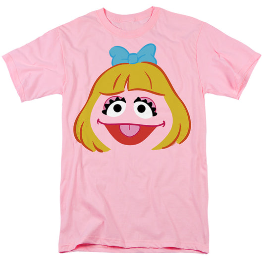 Sesame Street Prairie Dawn Face Mens T Shirt Pink