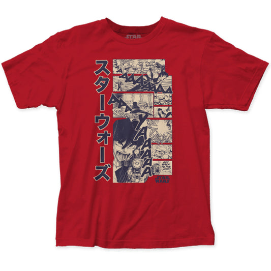 Star Wars Manga Mens T Shirt Red