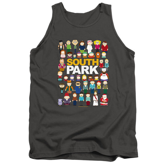 South Park Full Cast Mens Tank Top Shirt Charcoal