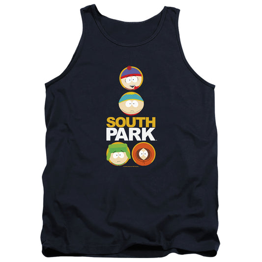 South Park Solid Circles Mens Tank Top Shirt Navy