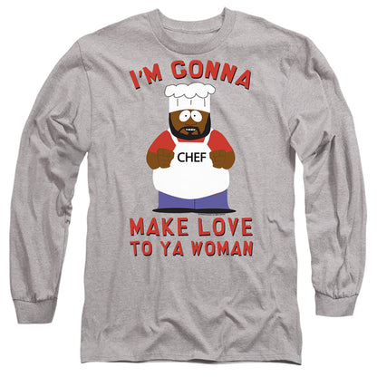 South Park Make Love Mens Long Sleeve Shirt Athletic Heather Officially Licensed
