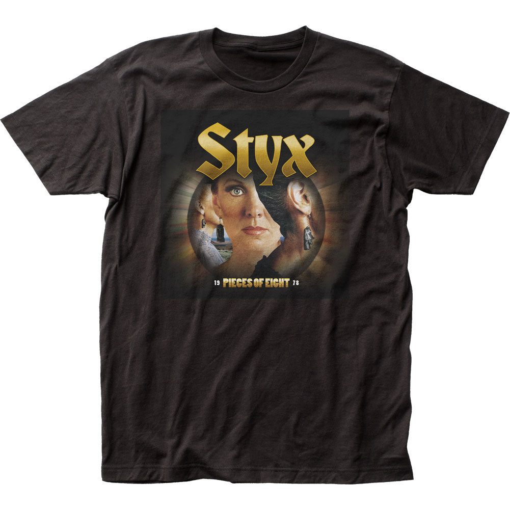 Styx Pieces Of Eight Mens T Shirt Black
