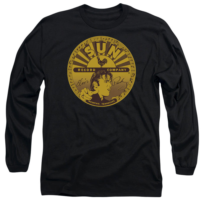 Sun Records Elvis Full Sun Label Mens Long Sleeve Shirt Black