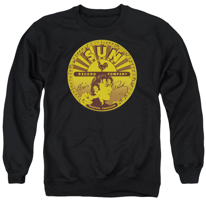 Sun Records Elvis Full Sun Label Mens Crewneck Sweatshirt Black