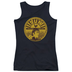 Sun Records Elvis Full Sun Label Womens Tank Top Shirt Black