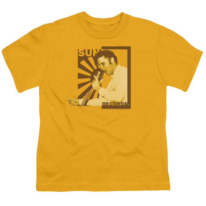 Sun Records Elvis Kids Youth T Shirt Gold