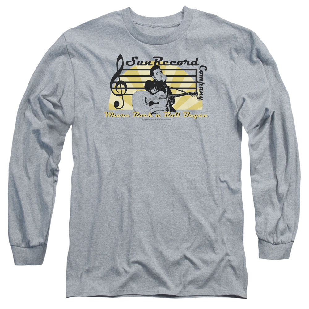 Sun Records Sun Record Company Mens Long Sleeve Shirt Charcoal