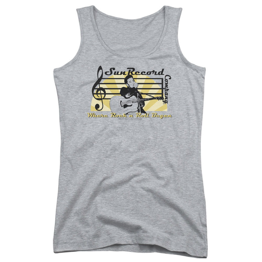 Sun Records Sun Record Company Womens Tank Top Shirt Athletic Heather