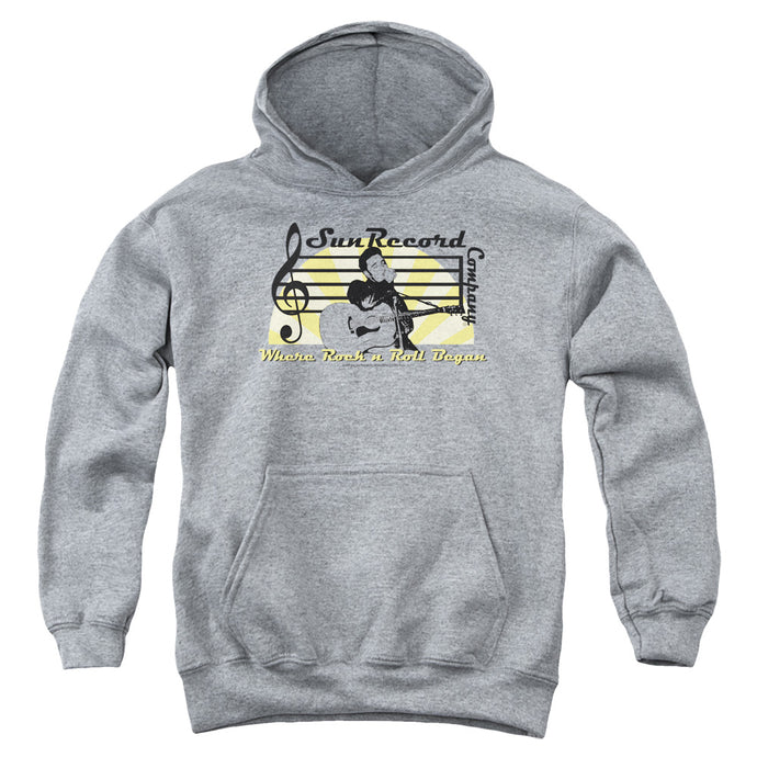 Sun Records Sun Record Company Kids Youth Hoodie Athletic Heather