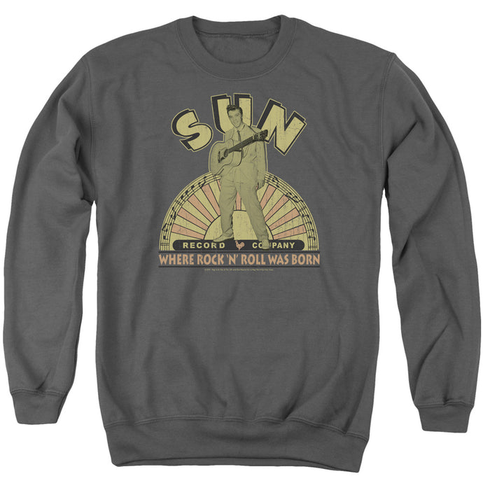 Sun Records Original Son Mens Crewneck Sweatshirt Charcoal