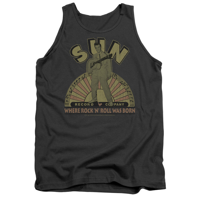 Sun Records Original Son Mens Tank Top Shirt Charcoal